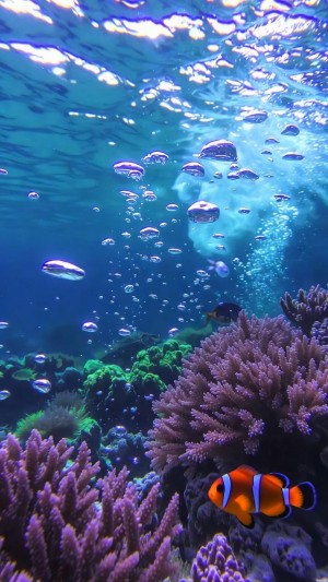 Coral Cascades: The Dynamic Bubble Reef